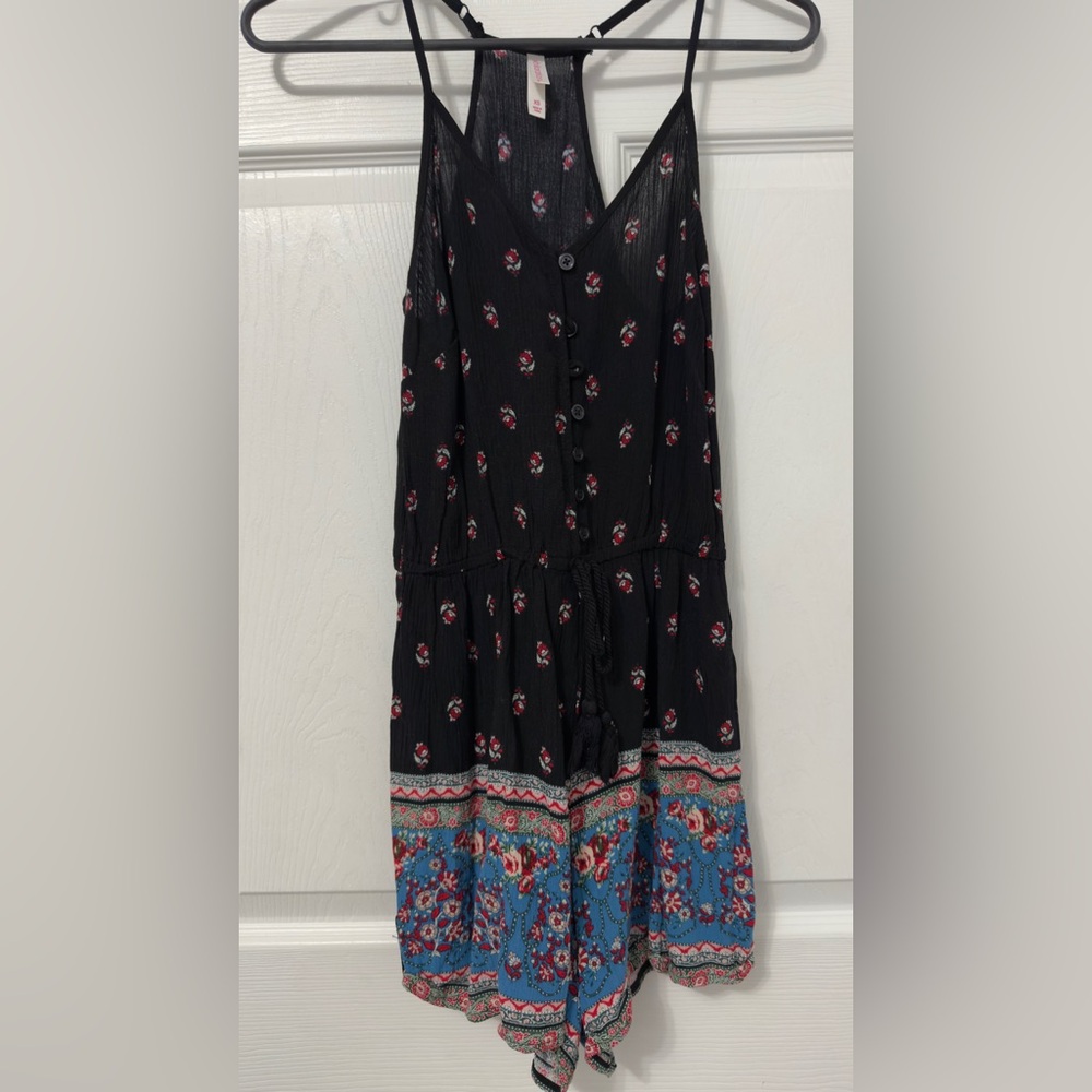 Xhilaration Black Floral Dress